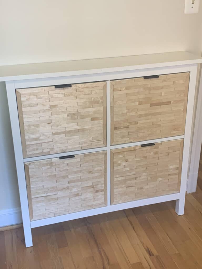 IKEA Hemnes Shoe Cabinet DIY Hack with Popsicle Sticks!