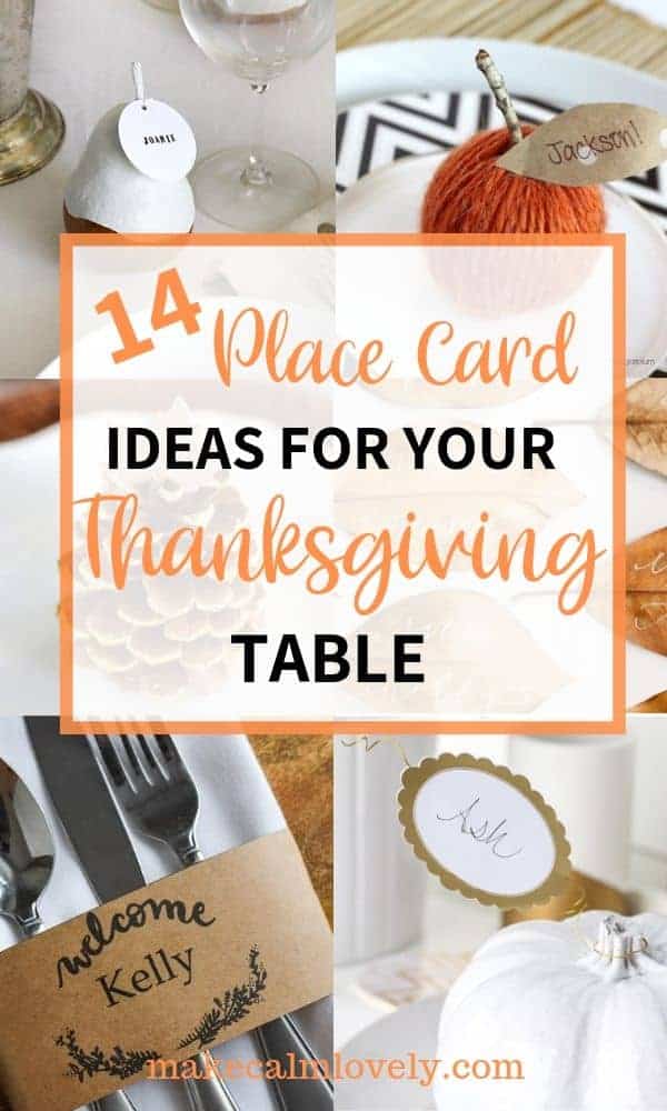 14 Great Place Card Ideas for your Thanksgiving Table #Thanksgiving #placecard #decor #fall 