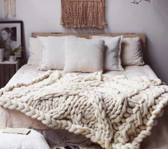 Arm knitted blanket