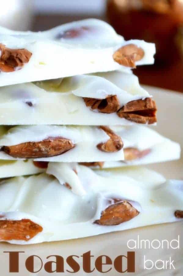 White toasted almond bark