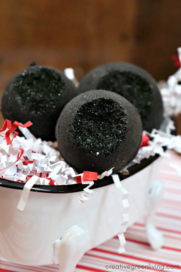 Black charcoal bath bombs