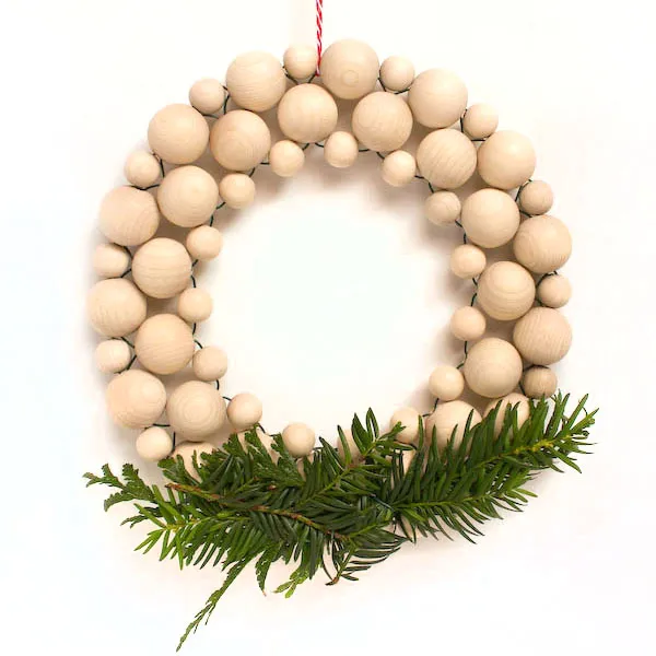 Beaded Christmas wreath