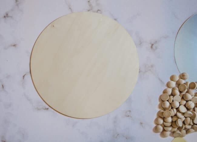 DIY Minimal Scandi Style Wood Bead Mirror