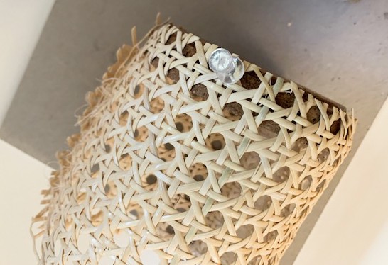 DIY Rattan cane webbing pen holder