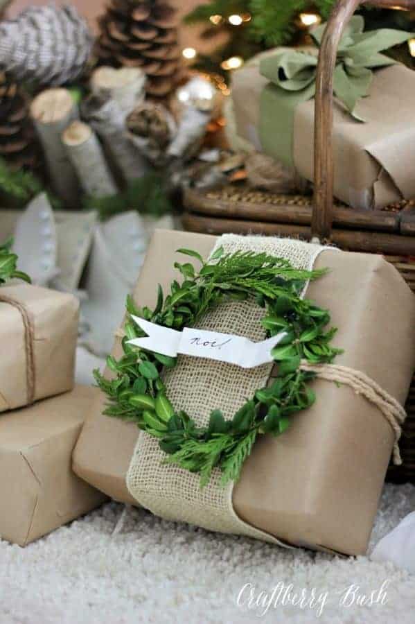 Wreath and burlap