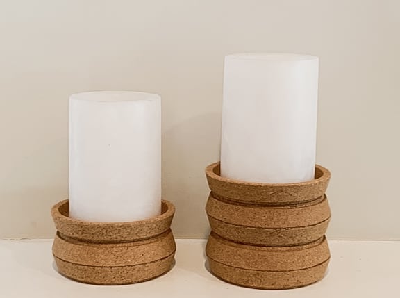 DIY Modern Cork Candlesticks IKEA Hack