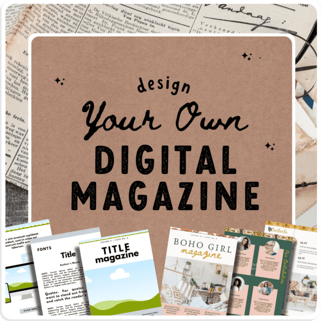 Design your own Digital Magazine course.