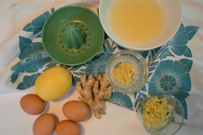 Ingredients for lemon & ginger curd