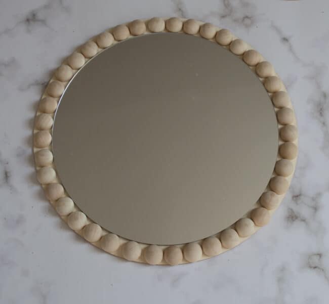 DIY Minimal Scandi Style Wood Bead Mirror