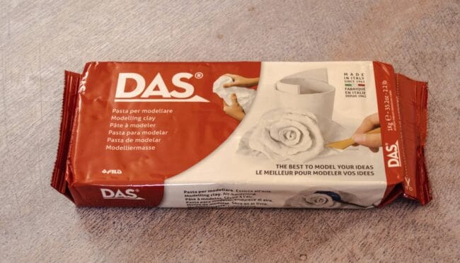 Das Air Dry Clay packet.