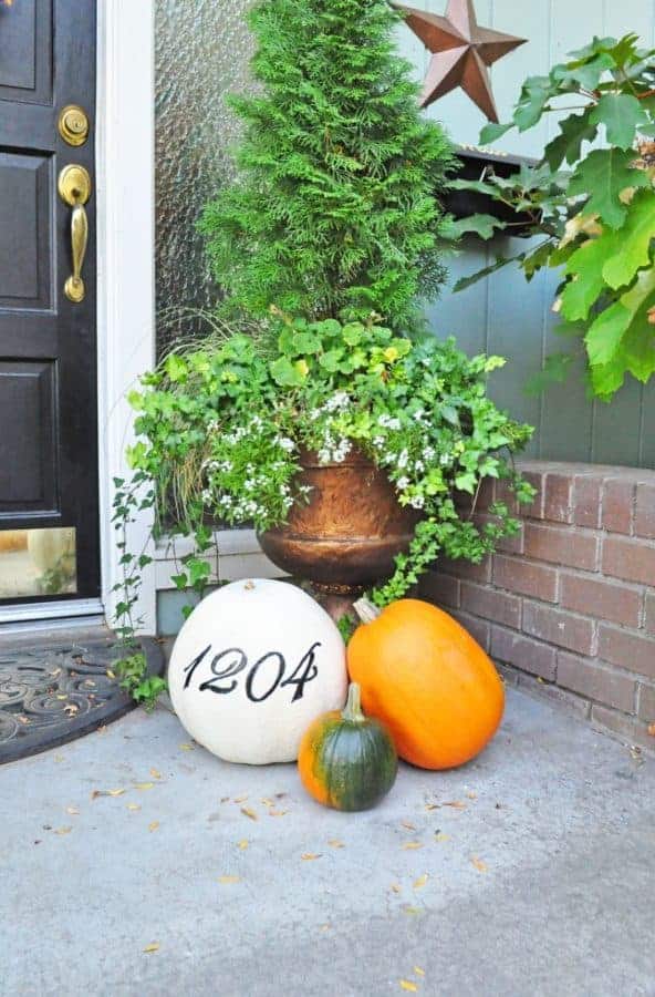 House Number Pumpkin