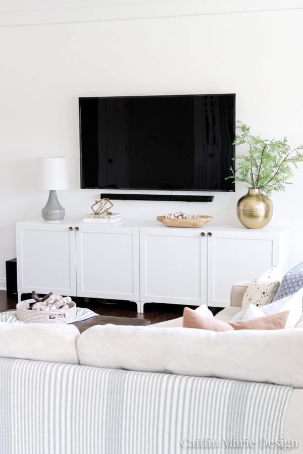 White Besta TV unit.