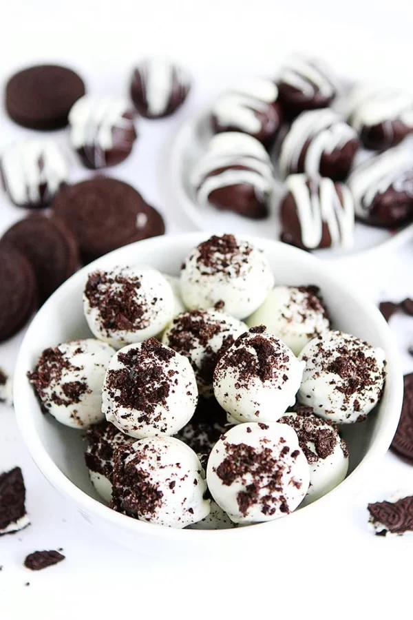 Bowl of Oreo truffle balls