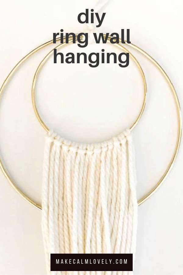 DIY ring macrame wall hanging. Fast and easy gorgeous DIY for your home