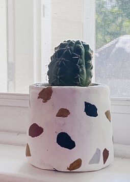 DIY Terrazzo Pattern Plant Pots