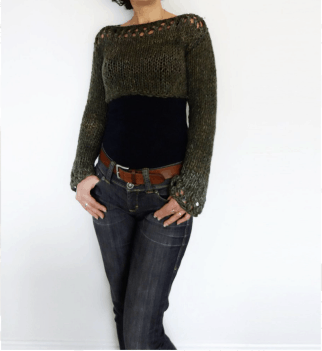 Woodland Cropped Sweater