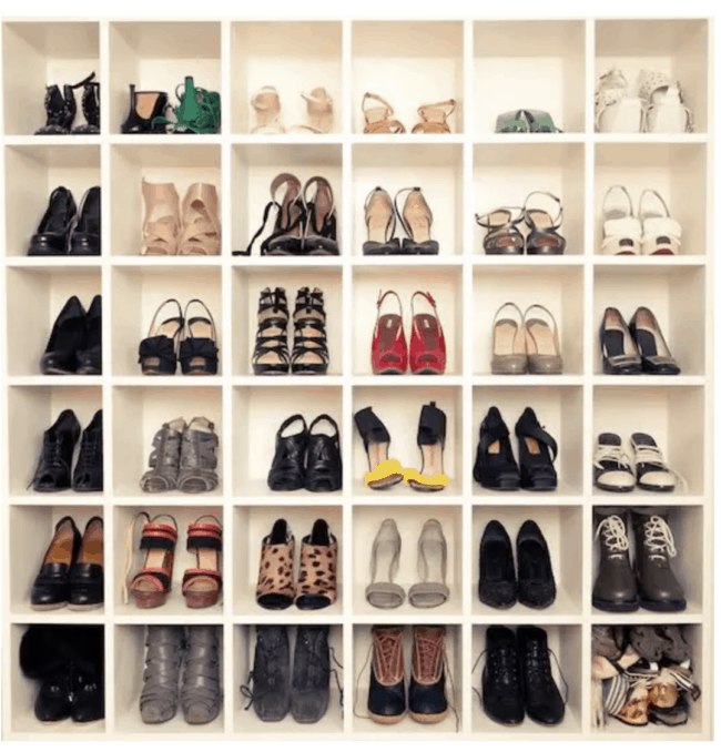 Expedit shoe rack DIY IKEA Hack.