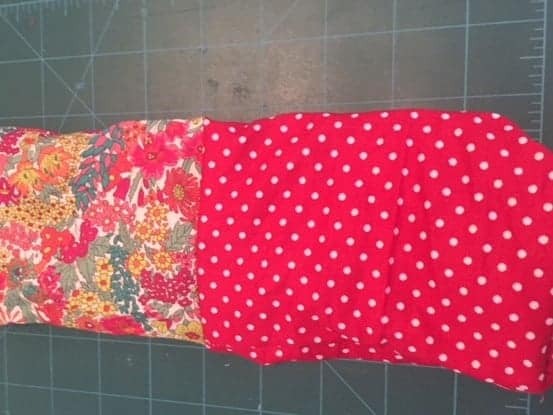 DIY glasses case sewing project