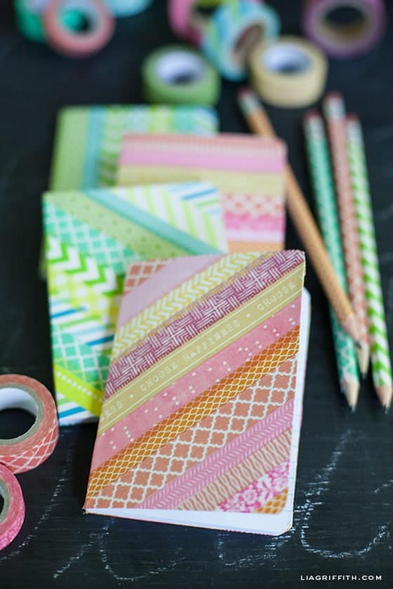 Washi tape notebooks