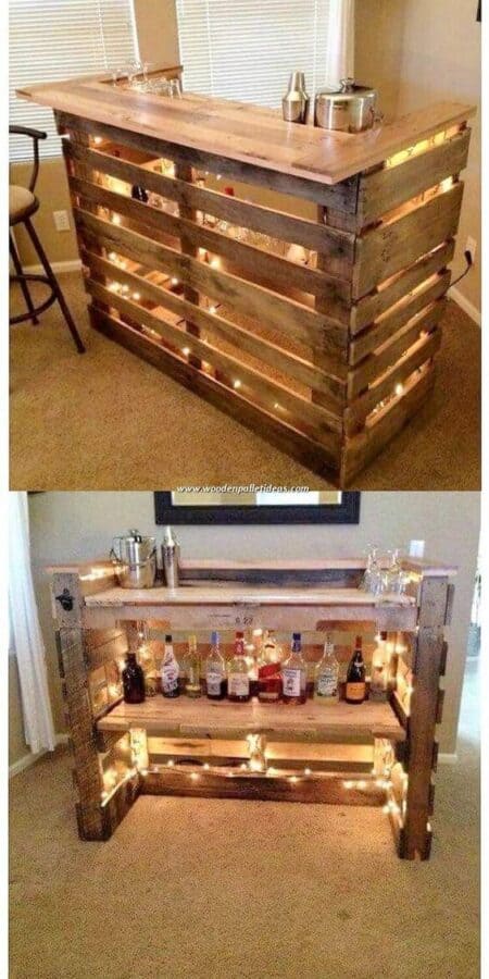 Wood pallet bar