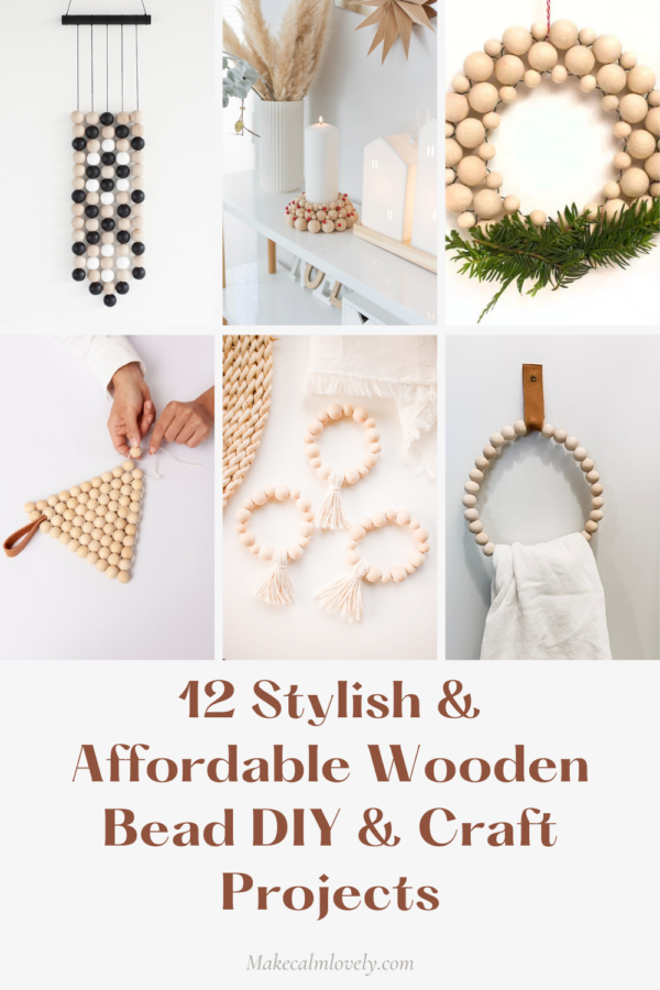 12 Stylish and affordable Wooden Bead DIY & Craft projects