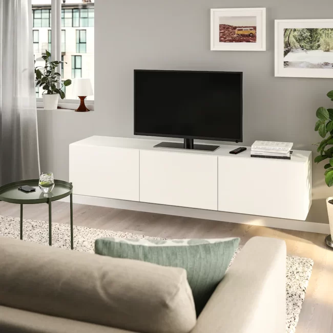 White TV unit.