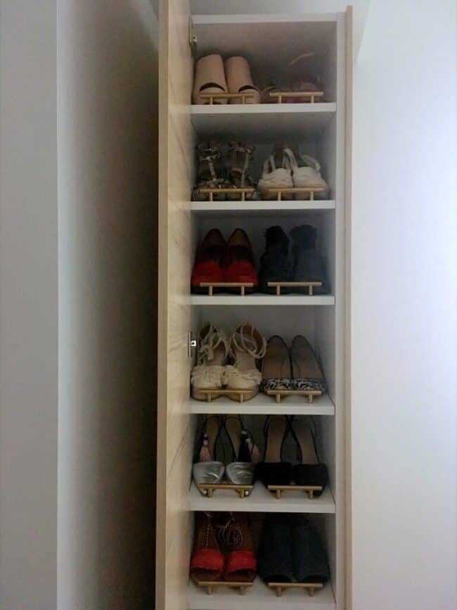 IKEA Hack tall shoe cabinet.