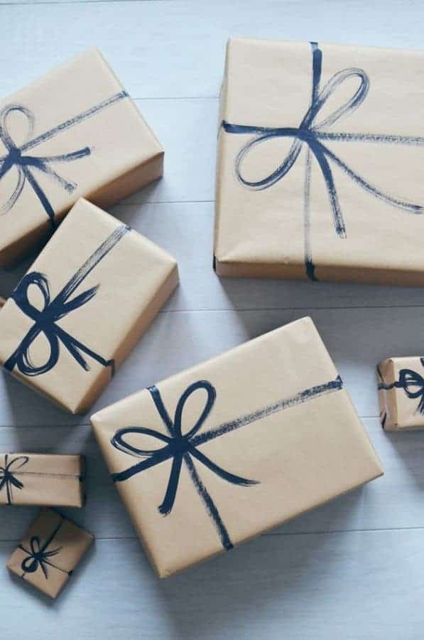 Drawn gift wrap