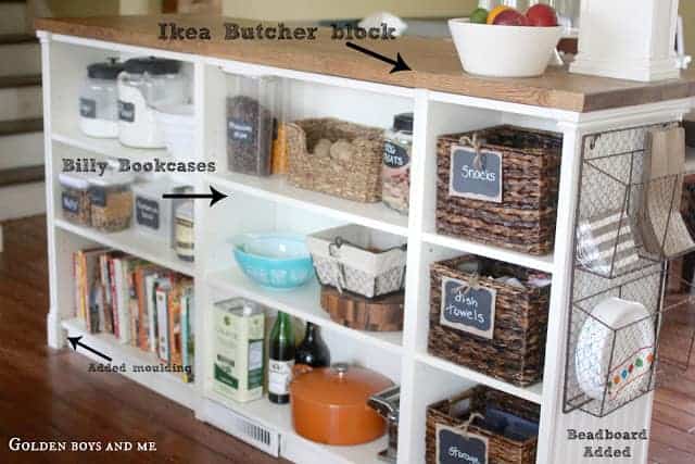 Kitchen island hack using IKEA products