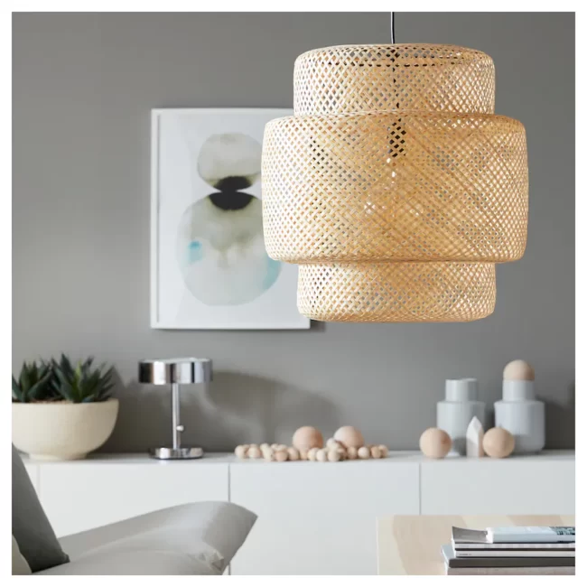 Bamboo light pendant.