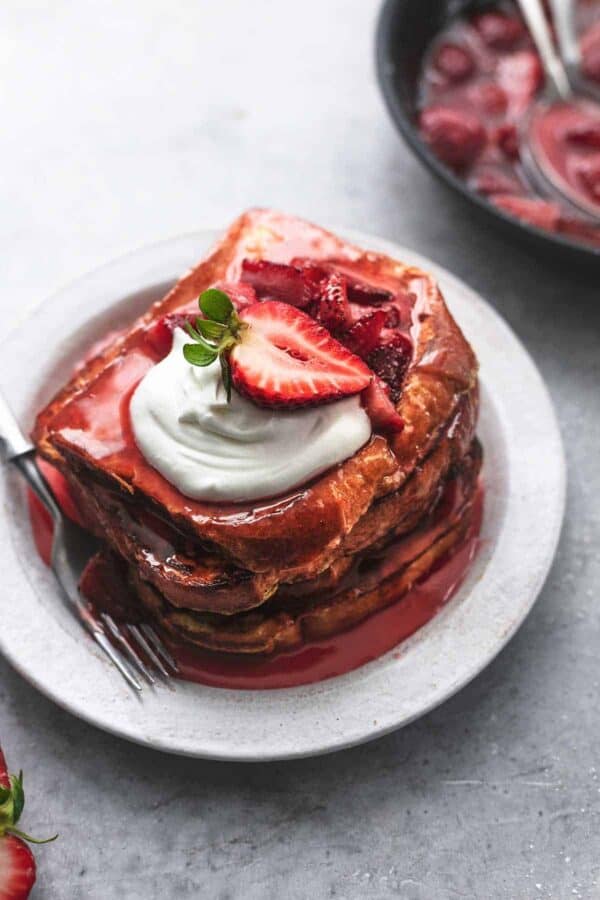 Strawberries and cream french toast