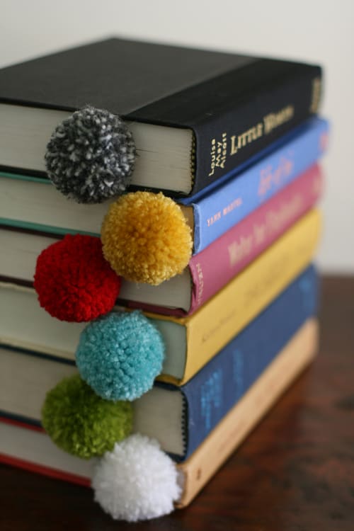 Pom pom bookmark