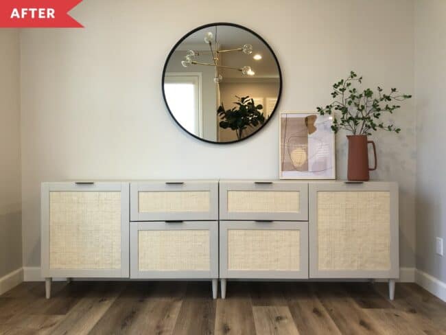 Cane TV stand media unit.